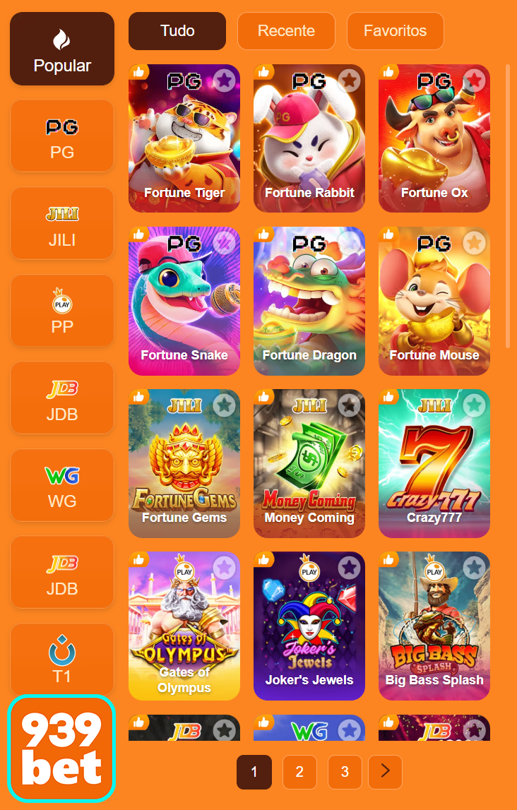 Slots online da 939bet.com com jackpots progressivos